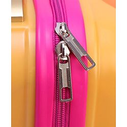 Babyhug Kid's Small 1 Day Trip Trolley Bag Giraffe Print - 18 Inches| Shock Resistant| Telescopic Handle| Water Resistant| Easy Zipper Closure| Durable Wheels