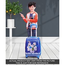 Babyhug Kid's Small 1 Day Trip Trolley Bag Puppy Print - 18 Inches| Shock Resistant| Telescopic Handle| Water Resistant| Easy Zipper Closure| Durable Wheels