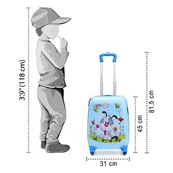 Babyhug Kid's Small 1 Day Trip Trolley Bag Puppy Print - 18 Inches| Shock Resistant| Telescopic Handle| Water Resistant| Easy Zipper Closure| Durable Wheels