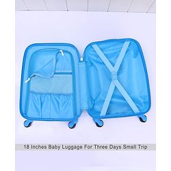 Babyhug Kid's Small 1 Day Trip Trolley Bag Puppy Print - 18 Inches| Shock Resistant| Telescopic Handle| Water Resistant| Easy Zipper Closure| Durable Wheels