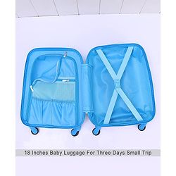 Babyhug Kid's Small 1 Day Trip Trolley Bag Bird Print - 18 Inches| Shock Resistant| Telescopic Handle| Water Resistant| Easy Zipper Closure| Durable Wheels