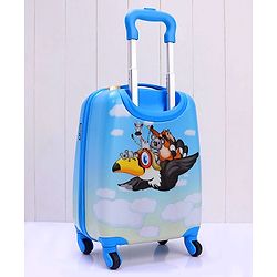 Babyhug Kid's Small 1 Day Trip Trolley Bag Bird Print - 18 Inches| Shock Resistant| Telescopic Handle| Water Resistant| Easy Zipper Closure| Durable Wheels