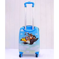Babyhug Kid's Small 1 Day Trip Trolley Bag Bird Print - 18 Inches| Shock Resistant| Telescopic Handle| Water Resistant| Easy Zipper Closure| Durable Wheels