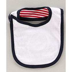 Babyhug Bib Velcro Closure Whale Patch - Multicolor