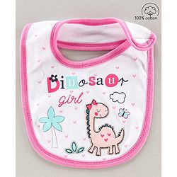 Babyhug Bib Velcro Closure Teddy Patch - Blue