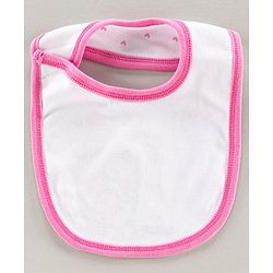 Babyhug Bib Velcro Closure Teddy Patch - Blue