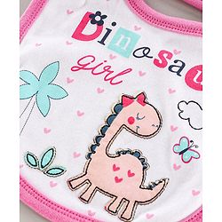Babyhug Bib Velcro Closure Teddy Patch - Blue