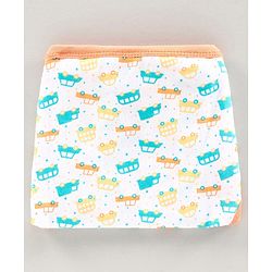 Babyhug Interlock Cloth Nappy Set of 5 Extra Small - Vehicle Print