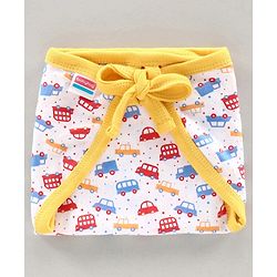 Babyhug Interlock Cloth Nappy Set of 5 Extra Small - Vehicle Print