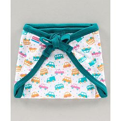 Babyhug Interlock Cloth Nappy Set of 5 Extra Small - Vehicle Print