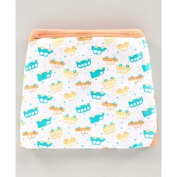 Babyhug Interlock Cloth Nappy Set of 5 Extra Small - Vehicle Print