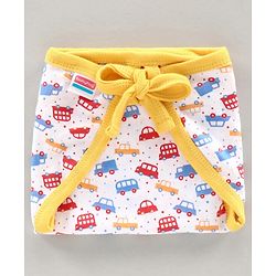 Babyhug Interlock Cloth Nappy Set of 5 Extra Small - Vehicle Print