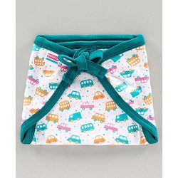 Babyhug Interlock Cloth Nappy Set of 5 Extra Small - Vehicle Print