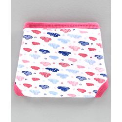 Babyhug Interlock Cloth Nappy Set of 5 Extra Small - Cloud Print