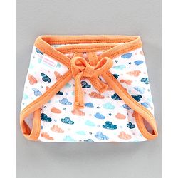 Babyhug Interlock Cloth Nappy Set of 5 Extra Small - Cloud Print