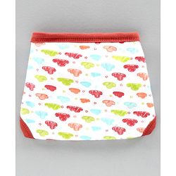Babyhug Interlock Cloth Nappy Set of 5 Extra Small - Cloud Print