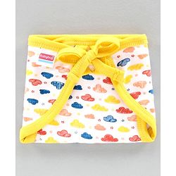 Babyhug Interlock Cloth Nappy Set of 5 Extra Small - Cloud Print
