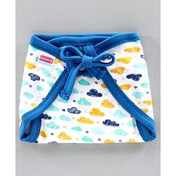 Babyhug Interlock Cloth Nappy Set of 5 Extra Small - Cloud Print