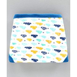 Babyhug Interlock Cloth Nappy Set of 5 Extra Small - Cloud Print