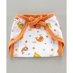 Babyhug Muslin Cloth Nappy Set of 5 Extra Small - Multicolor Printed