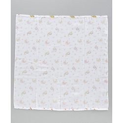 Babyhug Muslin Cloth Nappy Set of 5 Small - Multicolor Printed