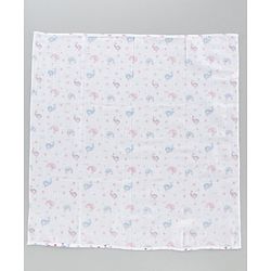 Babyhug Muslin Cloth Nappy Set of 5 Small - Multicolor Printed
