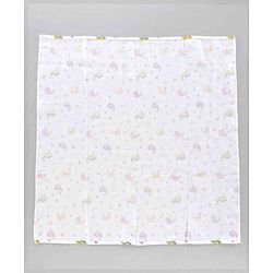 Babyhug Muslin Cloth Nappy Set of 5 Small - Multicolor Printed