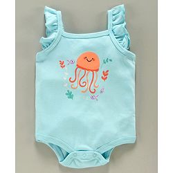 Babyhug 100% Cotton Flutter Sleeves Onesies Multiprint Pack of 5 - Multicolor