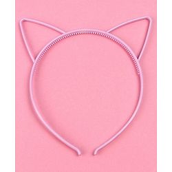Babyhug Hair Band Cat Ear Applique - Light Pink