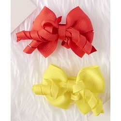 Babyhug Hair Clips Pack of 2 - Red & Yellow