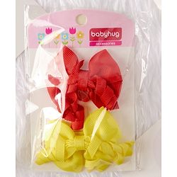 Babyhug Hair Clips Pack of 2 - Red & Yellow