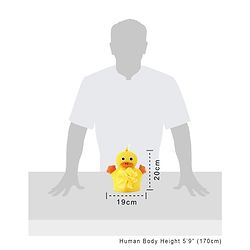 Babyhug Duck Shape Bath Glove With Attached Loofah - Yellow