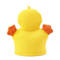 Babyhug Duck Shape Bath Glove With Attached Loofah - Yellow
