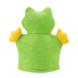 Babyhug Froggy Shape Bath Glove With Attached Loofah - Green