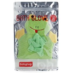 Babyhug Froggy Shape Bath Glove With Attached Loofah - Green