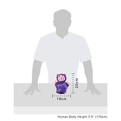 Babyhug Monkey Shape Bath Glove With Attached Loofah - Purple