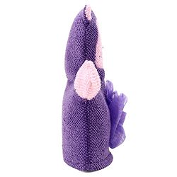 Babyhug Monkey Shape Bath Glove With Attached Loofah - Purple