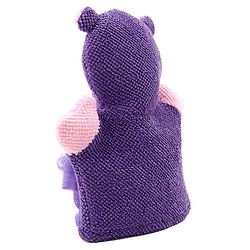 Babyhug Monkey Shape Bath Glove With Attached Loofah - Purple