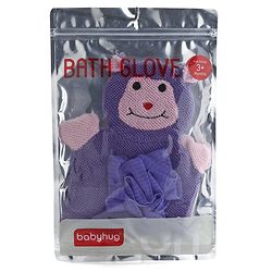 Babyhug Monkey Shape Bath Glove With Attached Loofah - Purple