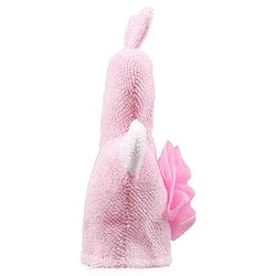 Babyhug Bunny Bath Glove With Attached Loofah - Light Pink