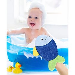 Babyhug Fish Shape Bath Glove - Blue