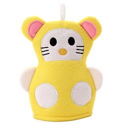 Babyhug Bath Glove - Yellow & White