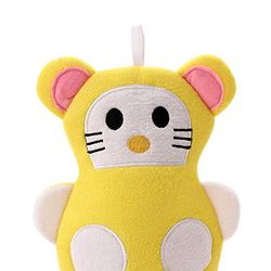 Babyhug Bath Glove - Yellow & White