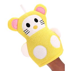 Babyhug Bath Glove - Yellow & White