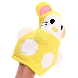 Babyhug Bath Glove - Yellow & White