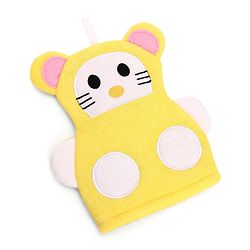 Babyhug Bath Glove - Yellow & White