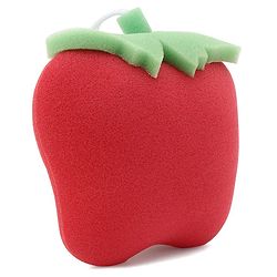 Babyhug Apple Shape Bath Sponge - Red