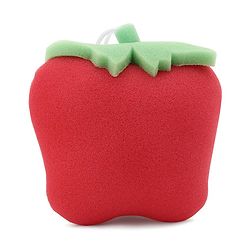 Babyhug Apple Shape Bath Sponge - Red