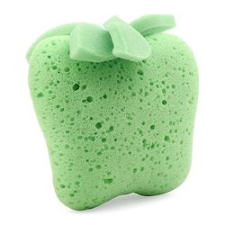 Babyhug Apple Shape Bath Sponge - Green
