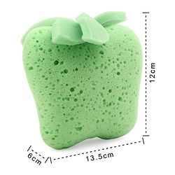 Babyhug Apple Shape Bath Sponge - Green